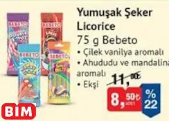 BEBETO YUMUŞAK ŞEKER LİCORİCE BEBETO YUMUŞAK ŞEKER LİCORİCE